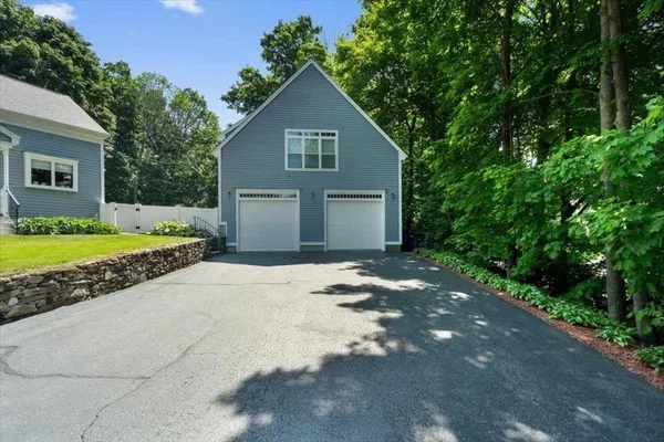 a view of backyard of house