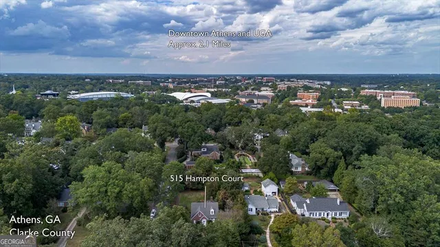 an aerial view of a city