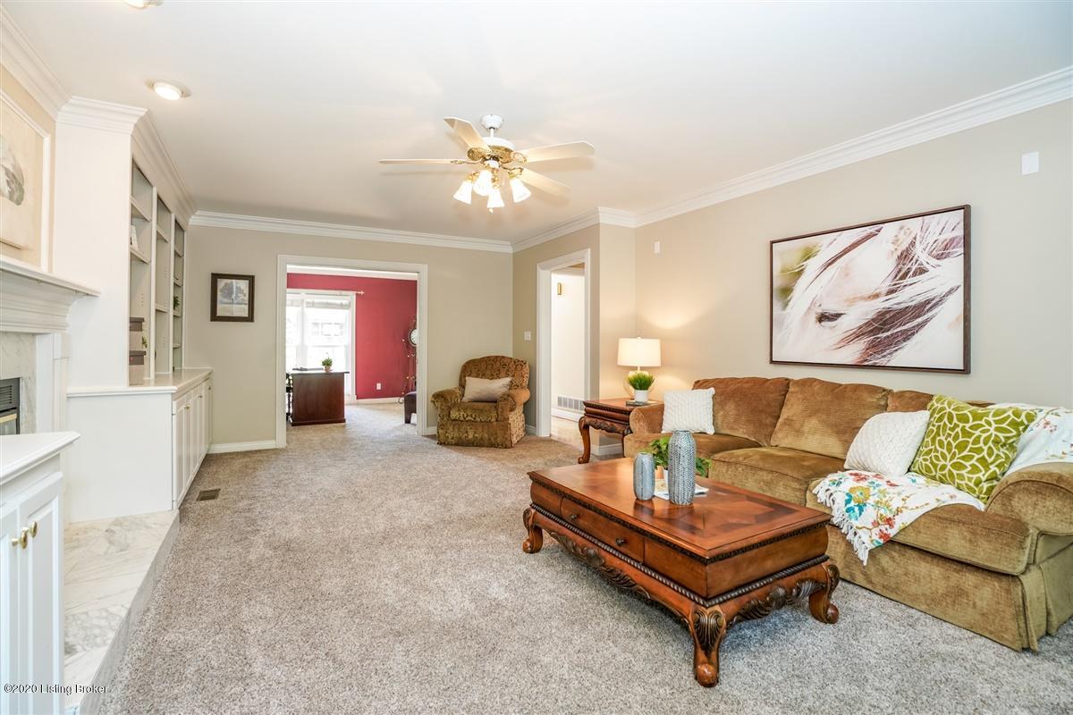 7509 Turner Ridge Road Crestwood, KY 40014 - Photo 10 of 59 Great Room with Gas Fireplace and Built In Bookcases