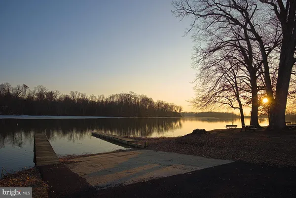 a view of a lake with outside space