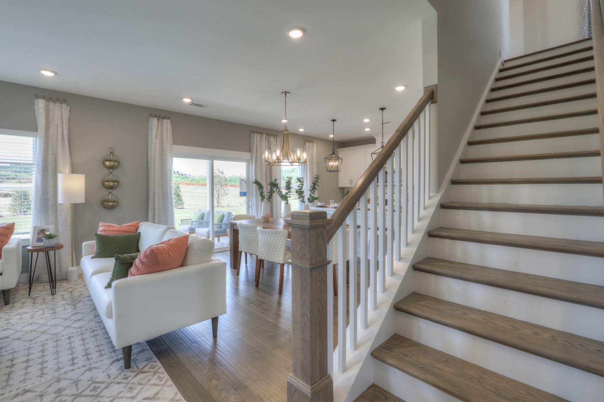 664 Castle Road Mount Juliet, TN 37122 - Photo 8 of 50 a view of entryway and dining room and wooden floor