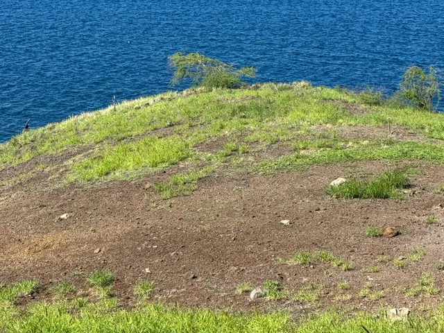 a view of an outdoor space and mountain view