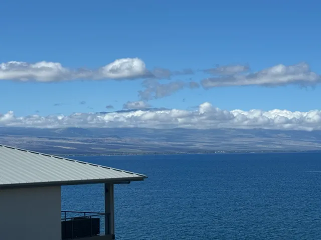 a view of a water from a balcony