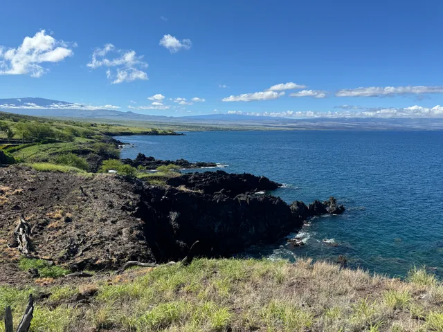 a view of an outdoor space with mountain view