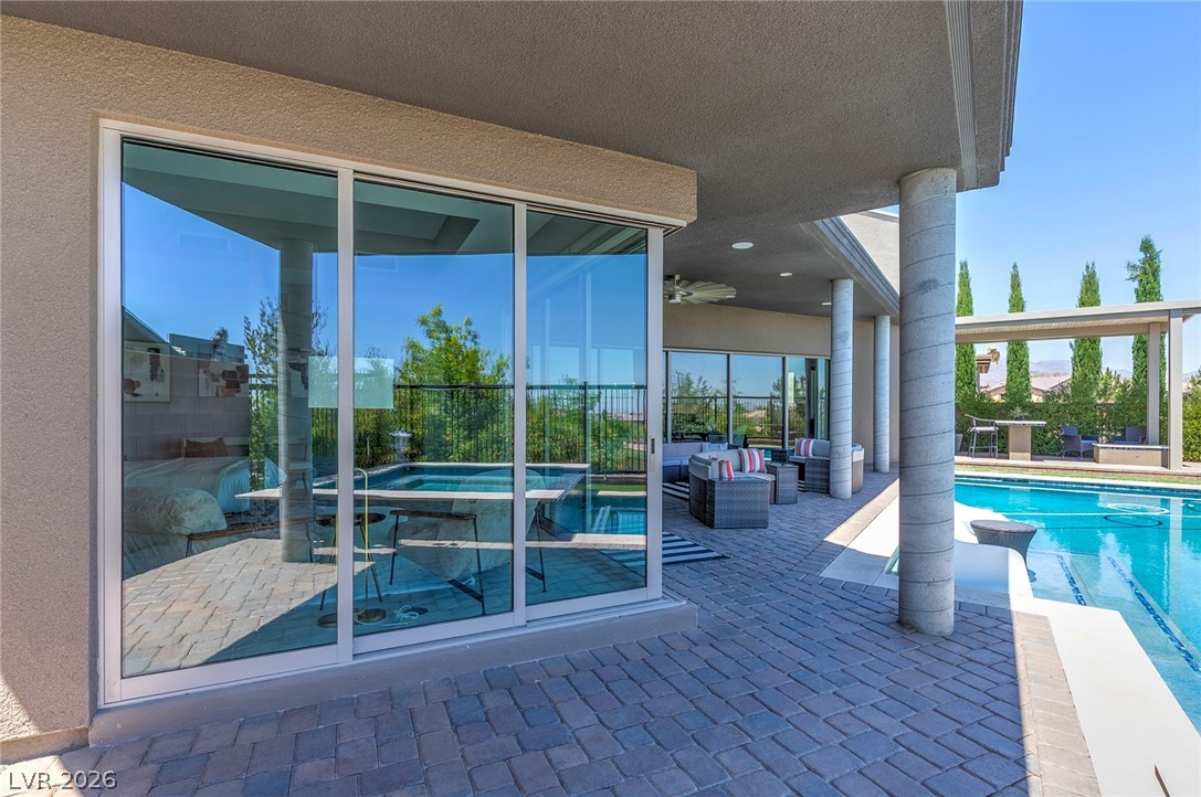 6014 Willow Ridge Court Las Vegas, NV 89135 - Photo 74 of 99 This outdoor oasis features a private pool, a spa, and a spacious patio, perfect for relaxation.