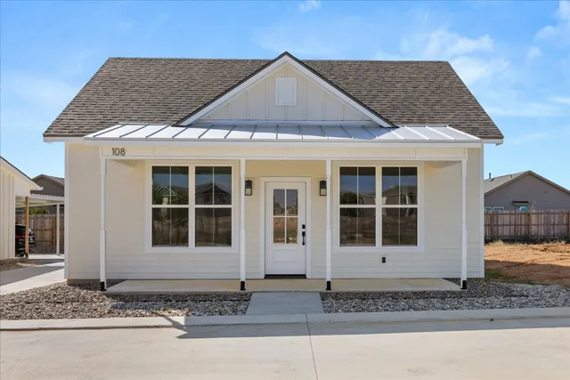 a front view of a house