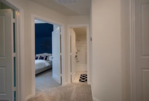 a view of bedroom with bed and closet