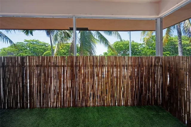 a view of a backyard with a garden