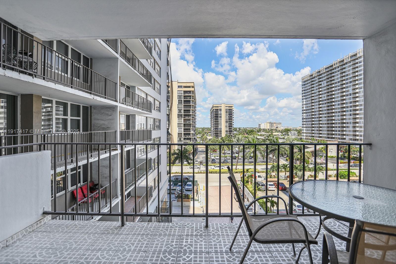 2030 South Ocean Drive, Unit 503 Hallandale Beach, FL 33009 - Photo 17 of 41 a view of a balcony with chairs
