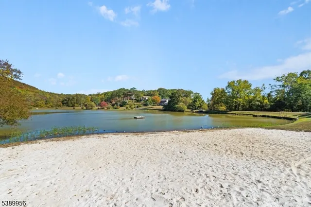 a view of lake with green space