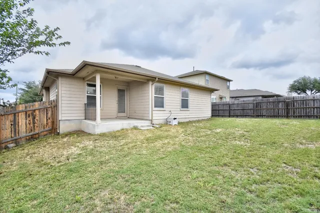 a backyard of a house