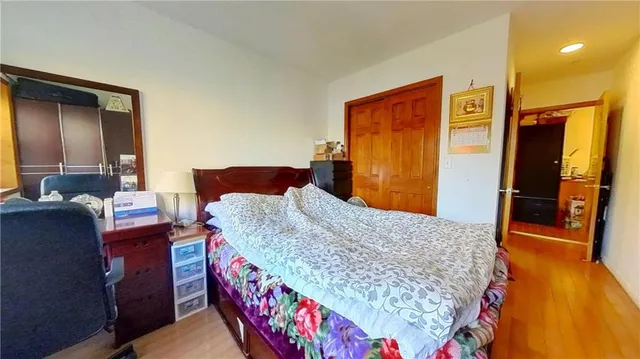 a bathroom with a shower and a toilet