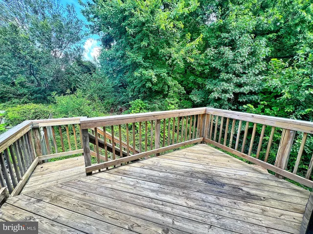 a view of wooden deck