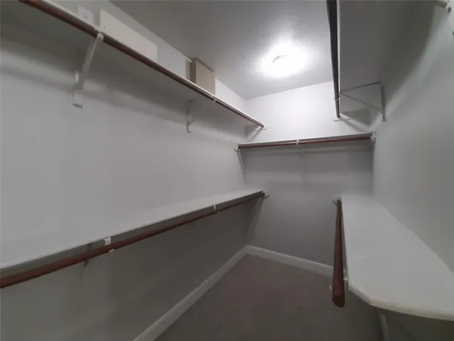 a storage room with empty racks