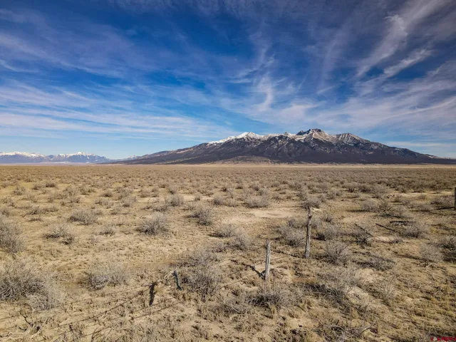 a view of an outdoor space and mountain view