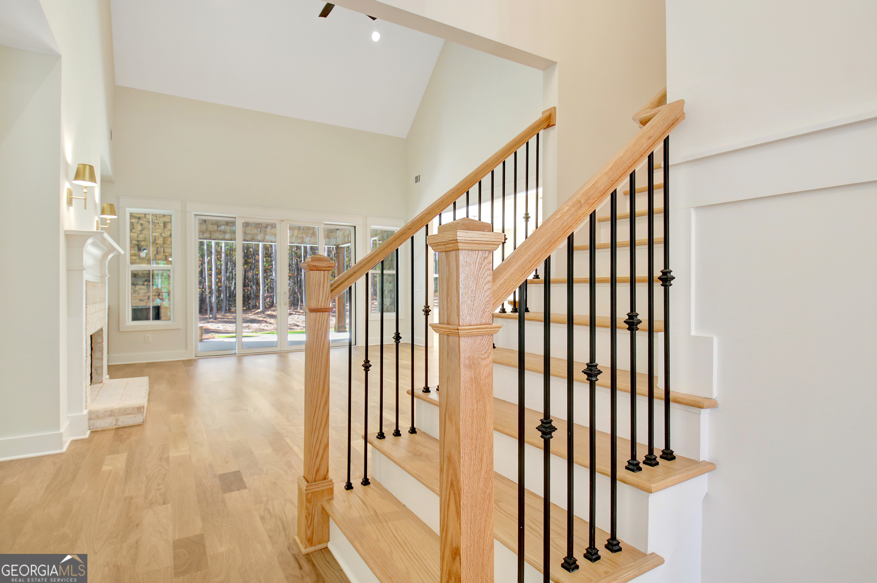 196 Bob Smith Road Sharpsburg, GA 30277 - Photo 49 of 68 a view of staircase with railing and a rug