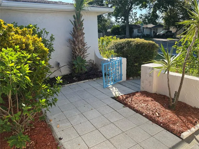 a view of a backyard