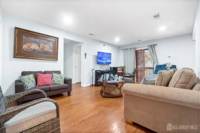 a living room with furniture and a couch