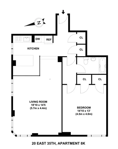 $749,000 | 20 East 35th Street, Unit 8K | Murray Hill