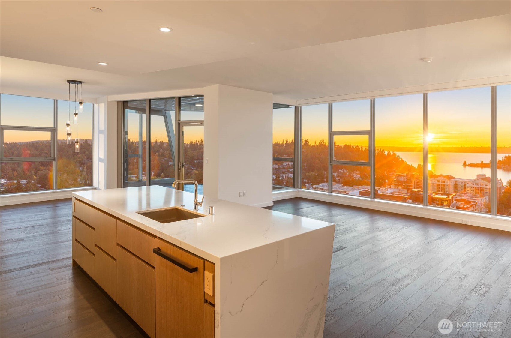 188 Bellevue Way Northeast, Unit 1907 Bellevue, WA 98004 - Photo 2 of 36 a room with a large window and pool table