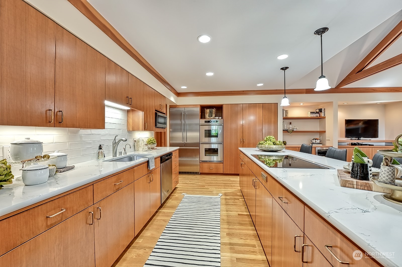 608 Clark Road Bellingham, WA 98225 - Photo 13 of 40 a large kitchen with stainless steel appliances and a large kitchen counter top