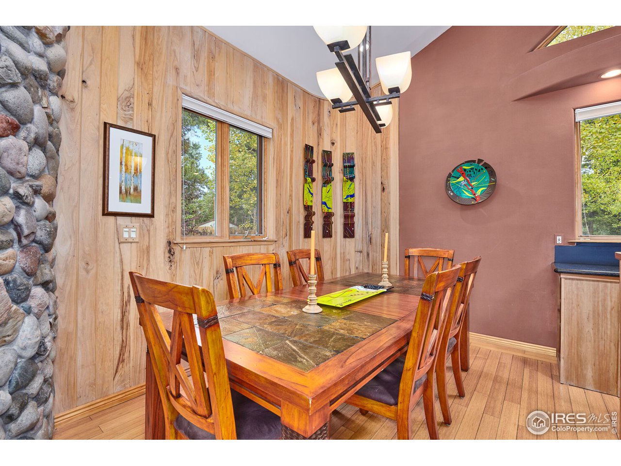 Dining Room with wood floor