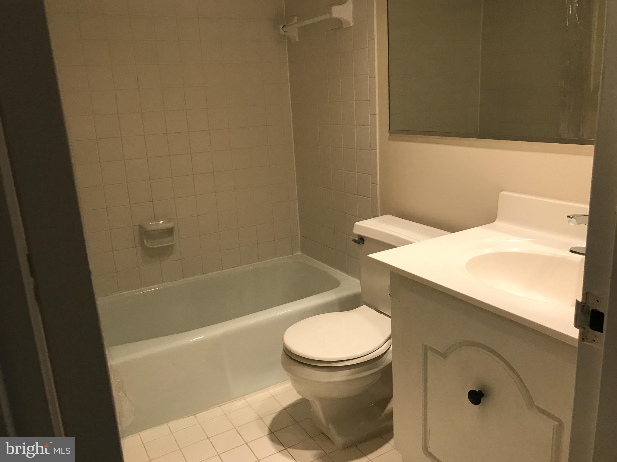 10028 Stedwick Road, Unit 202 Montgomery Village, MD 20886 - Photo 12 of 15 a bathroom with a sink a toilet and shower