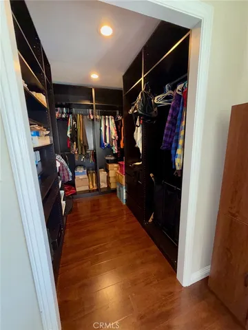 a view of a closet area