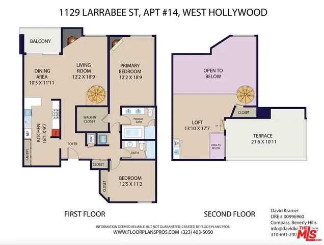 $1,450,000 | 1129 Larrabee Street, Unit 14, West Hollywood, CA 90069