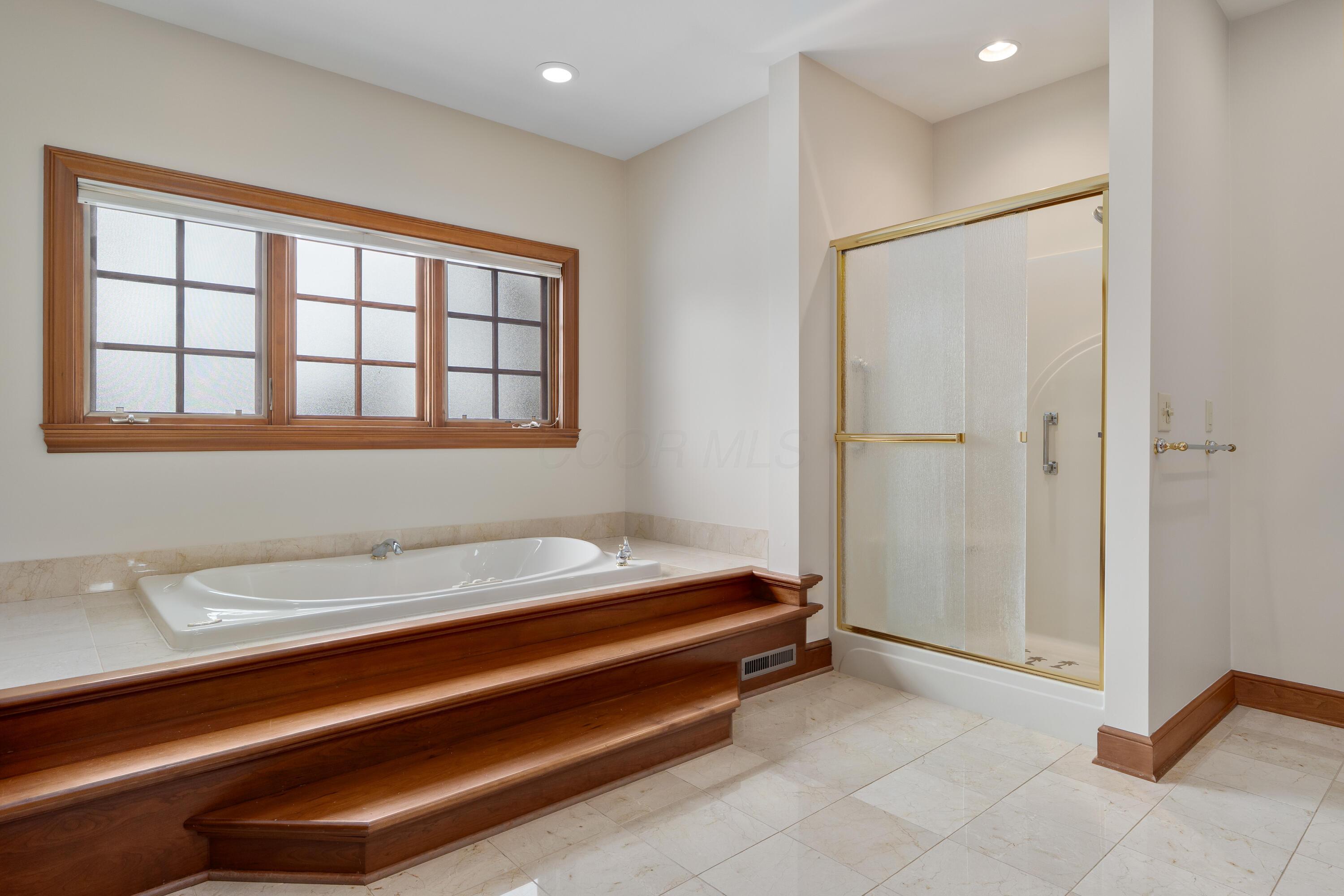 18261 Boerger Road Marysville, OH 43040 - Photo 42 of 94 Jetted tub with frosted windows above for privacy