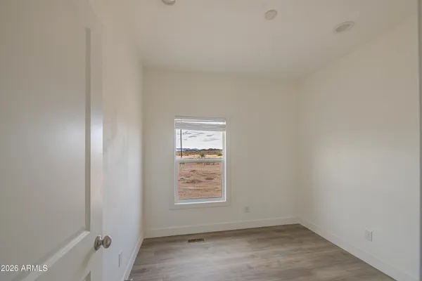 an empty room with a window