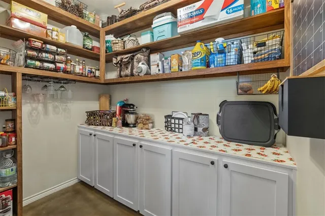 a room with storage and utility