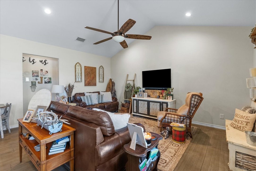 226 Private Road Alice, TX 78332 - Photo 3 of 40 a living room with furniture a flat screen tv and a window