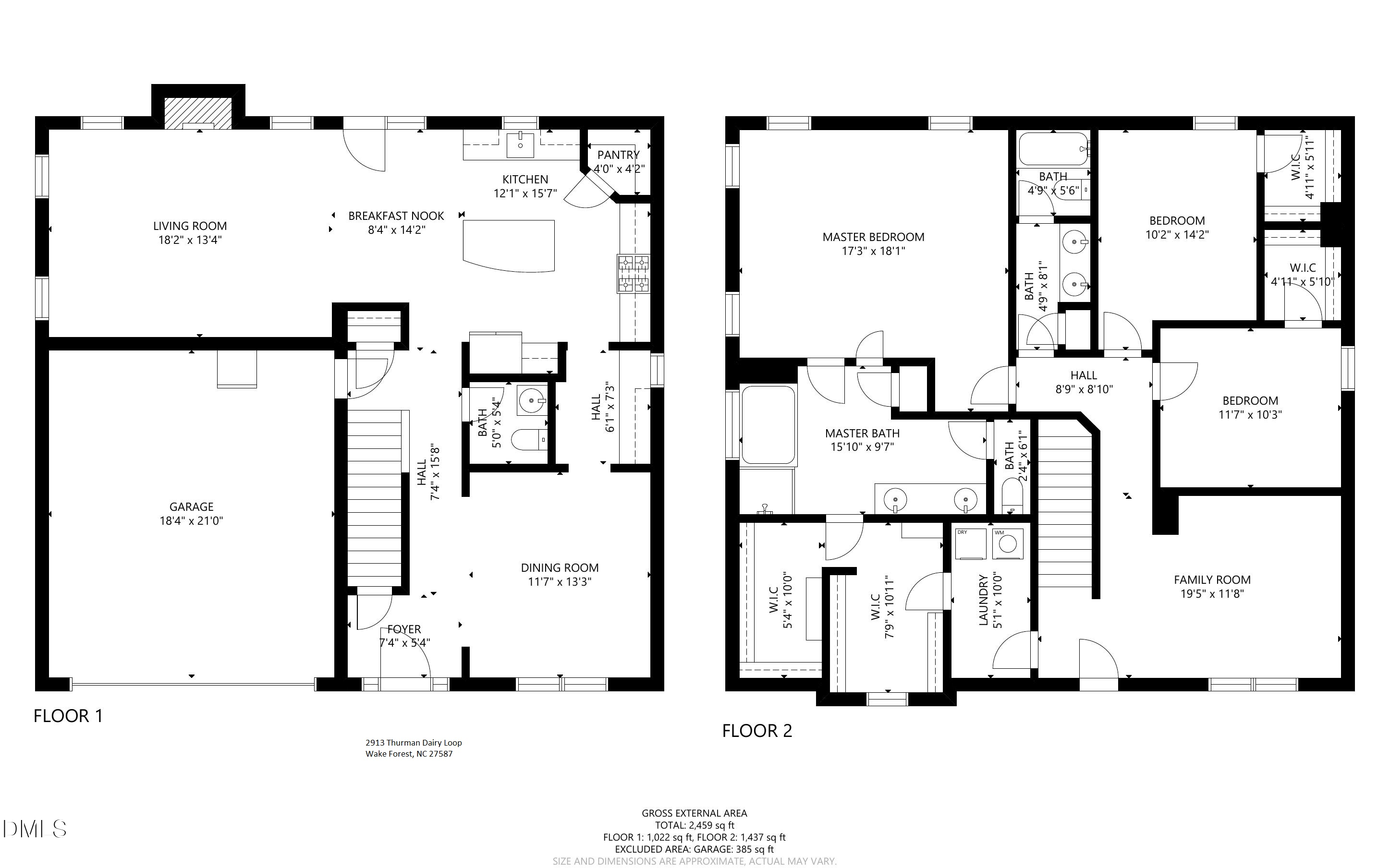 2913 Thurman Dairy Loop Wake Forest, NC 27587 - Photo 31 of 31 a picture of a floor plan