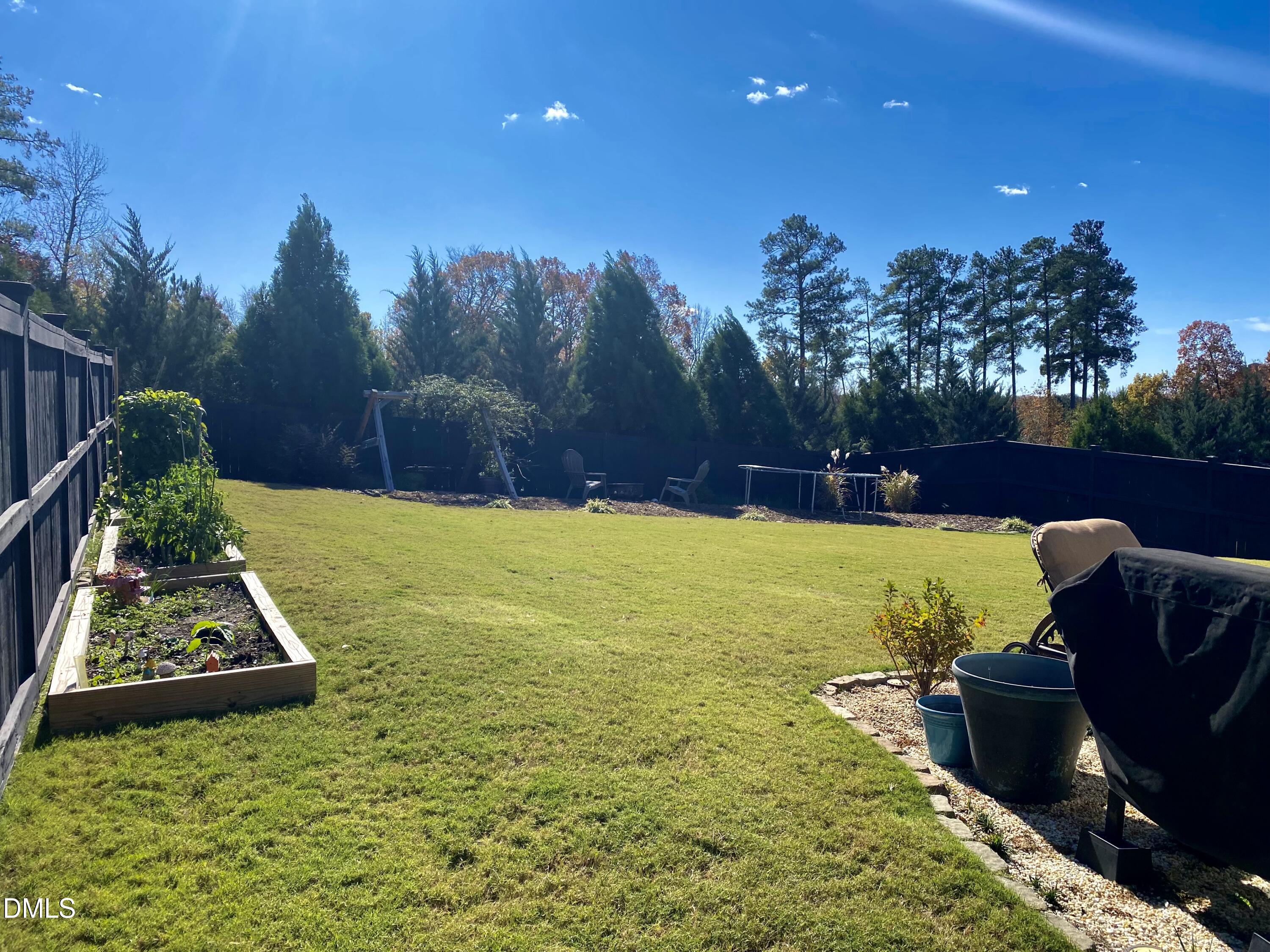 2913 Thurman Dairy Loop Wake Forest, NC 27587 - Photo 24 of 31 a view of a backyard with couches plants and large trees