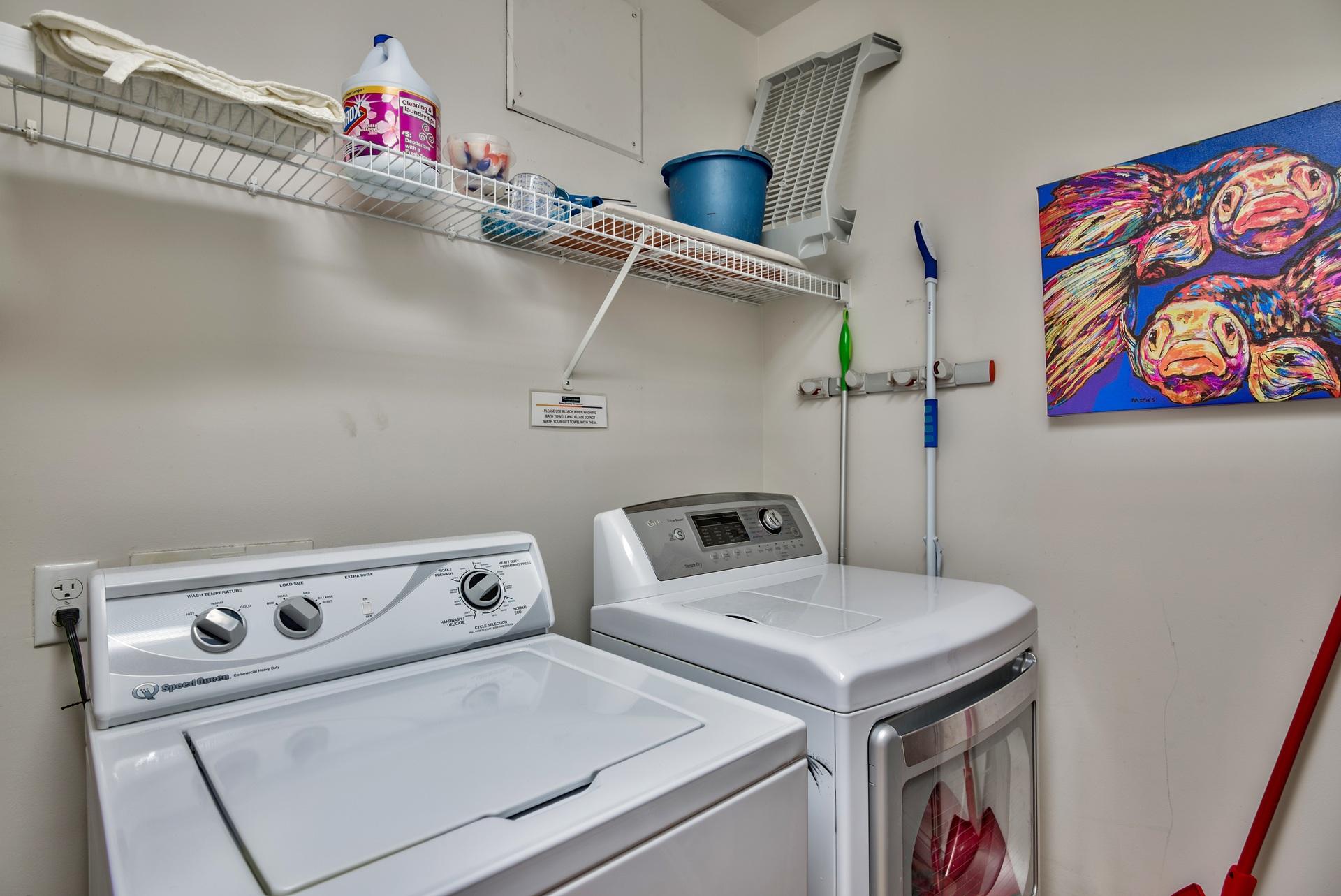 2421 West County Highway 30A, Unit C402 Santa Rosa Beach, FL 32459 - Photo 26 of 38 a utility room with dryer and washer