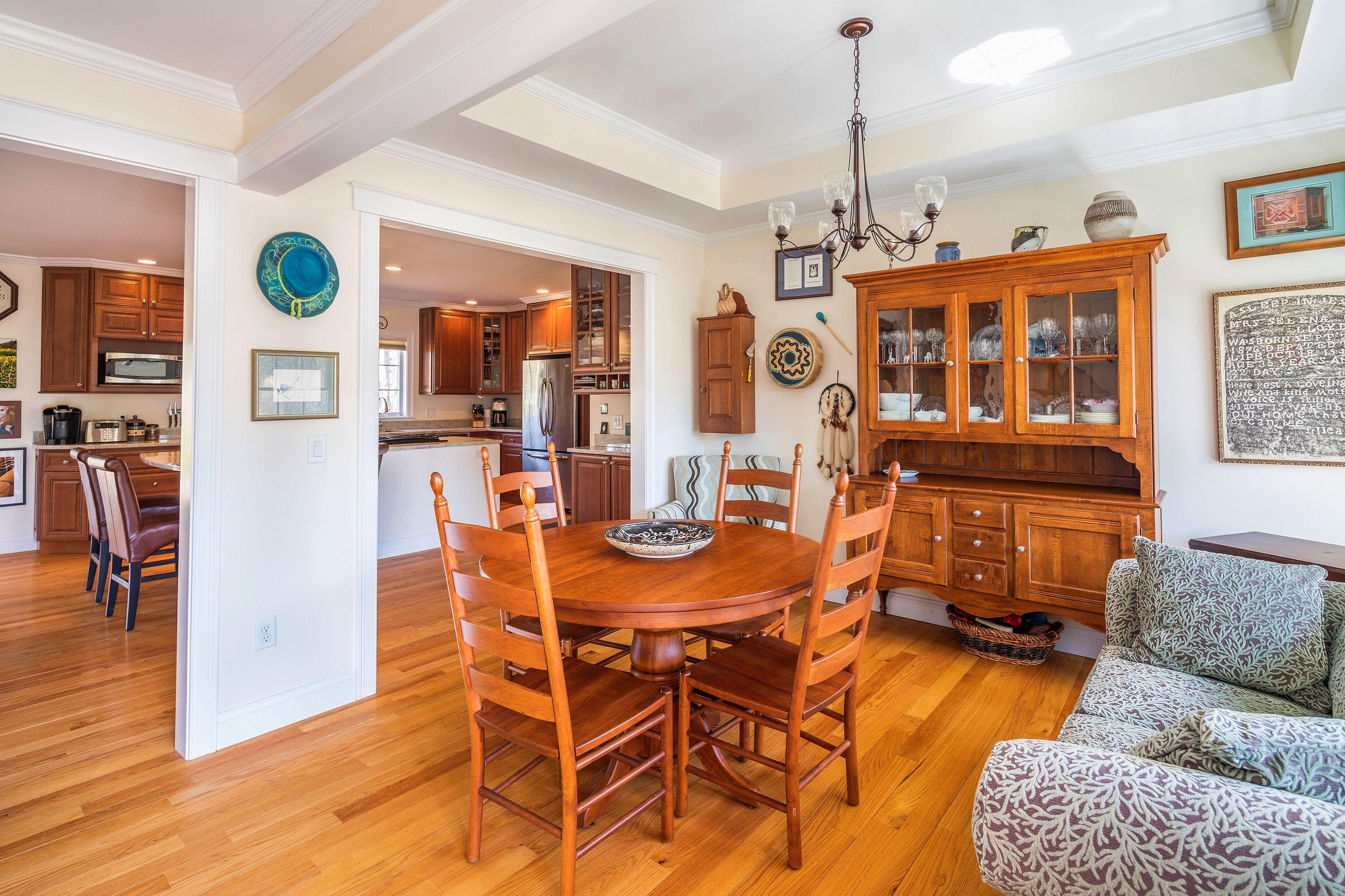4 Yellow Brick Road Truro, MA 02666 - Photo 8 of 31 a view of a dining room with furniture and chandelier