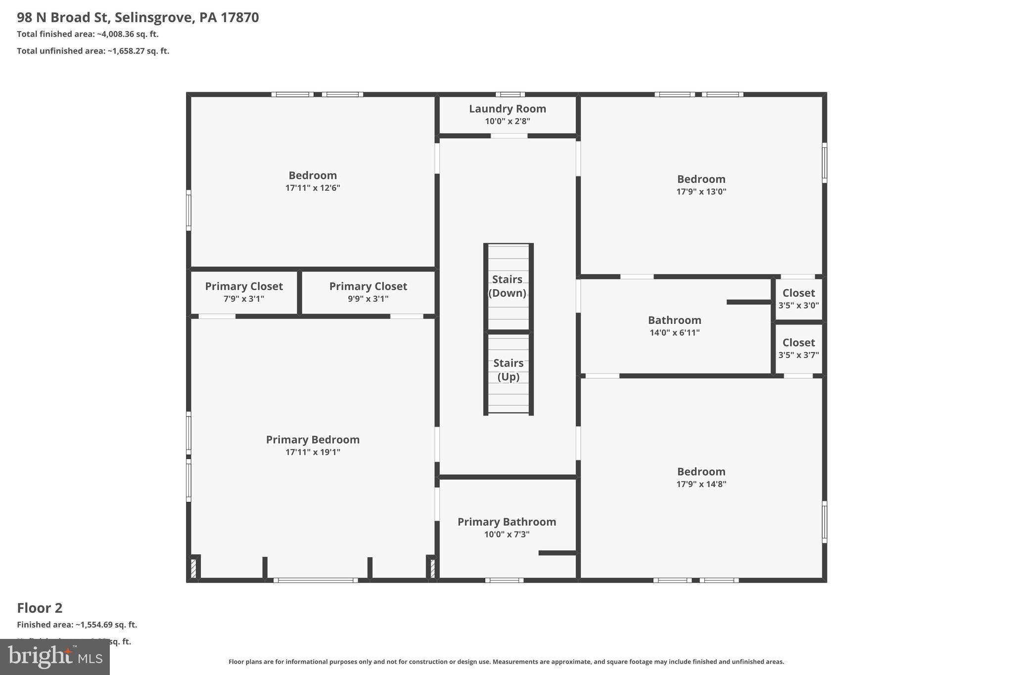 98 Broad Street Selinsgrove, PA 17870 - Photo 60 of 60 floor plan
