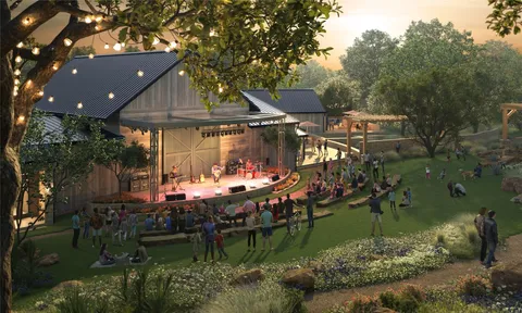 a view of house with swimming pool and outdoor seating