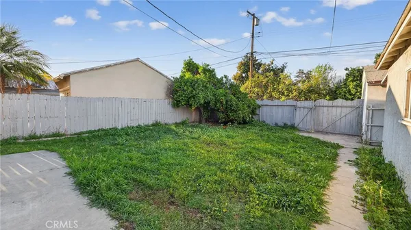 a backyard of a house