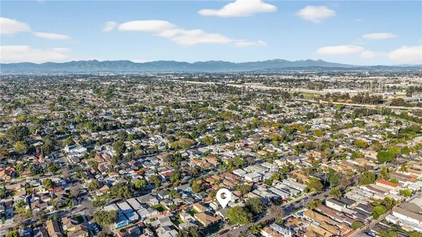 a view of city and mountain