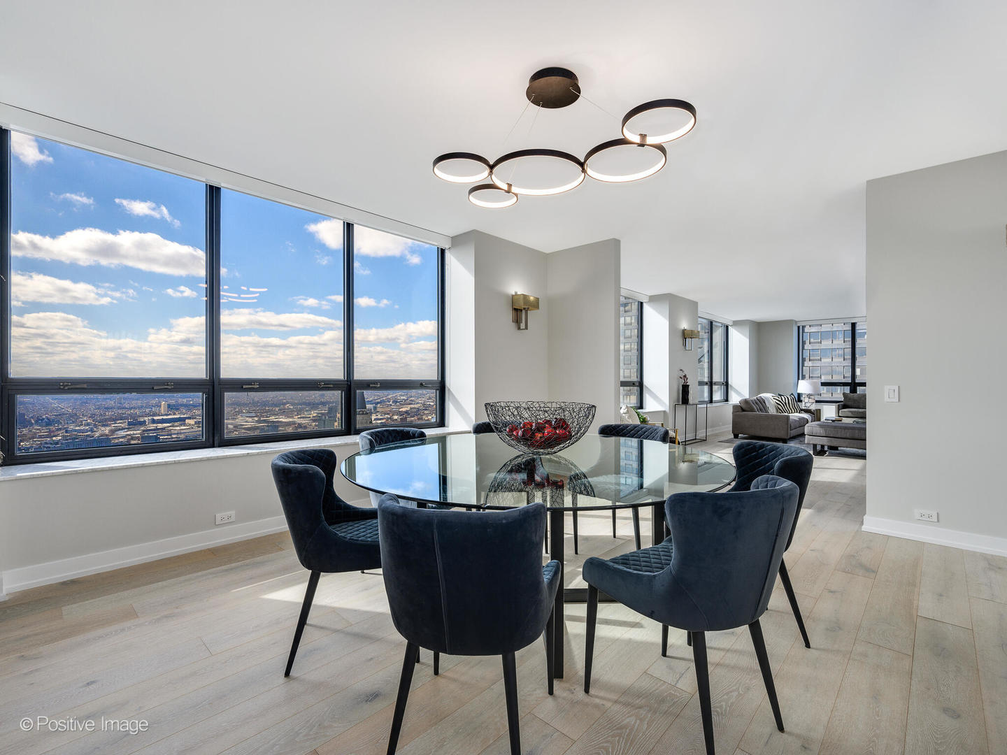 180 East Pearson Street, Unit 6501 Chicago, IL 60611 - Photo 10 of 35 a view of a dining room with furniture window and outside view