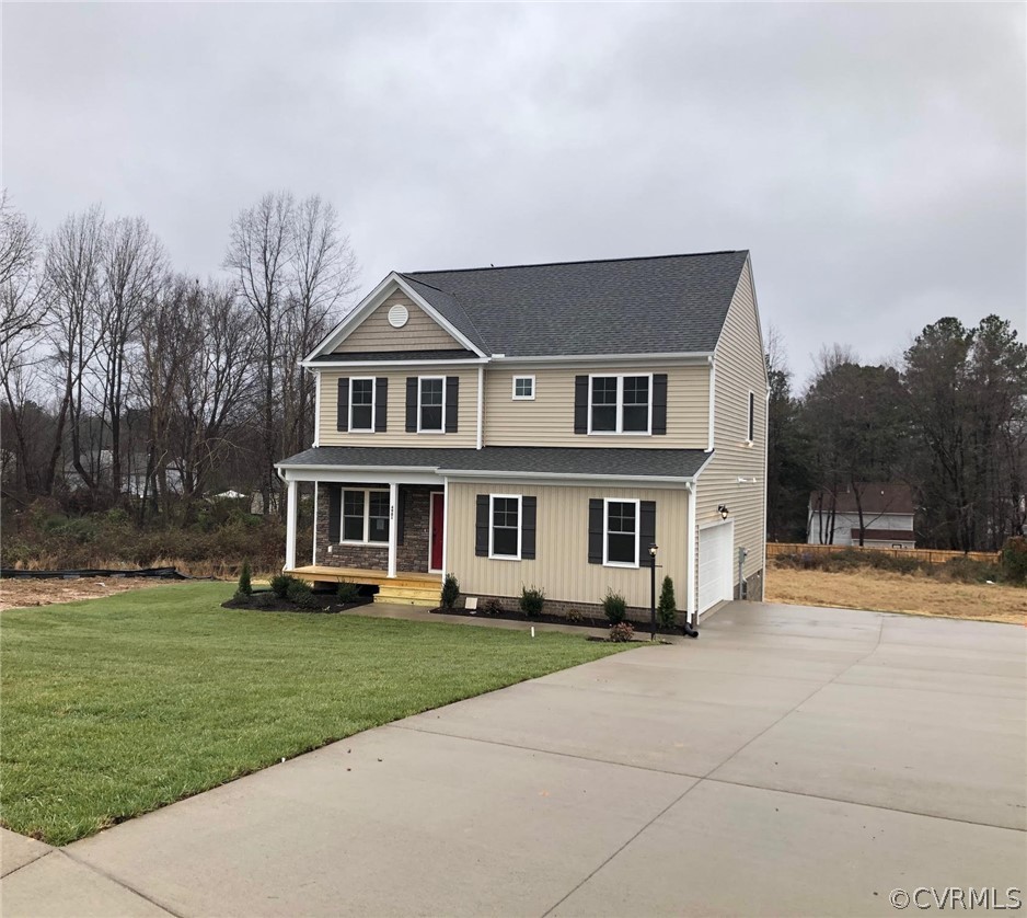 front view of house with a yard