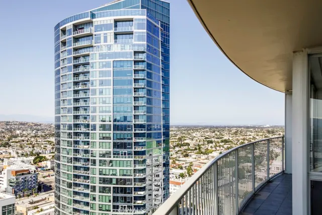 a view of balcony with city view