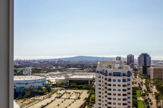 an aerial view of a city