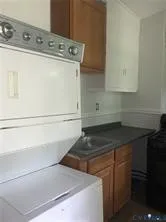 a close view of washer and dryer