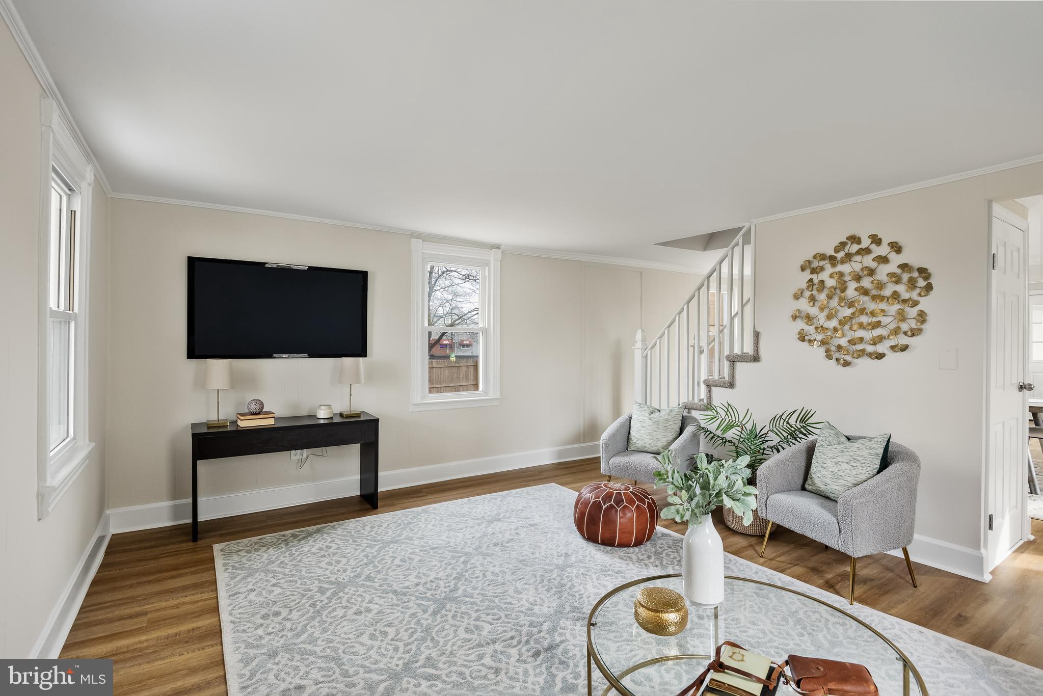 154 Kings Highway Mount Royal, NJ 08061 - Photo 10 of 45 a living room with furniture and a flat screen tv