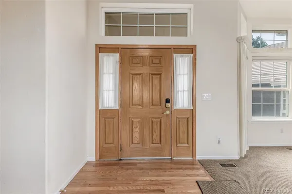 a view of front door of house
