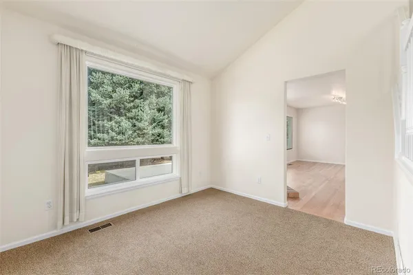 an empty room with a window