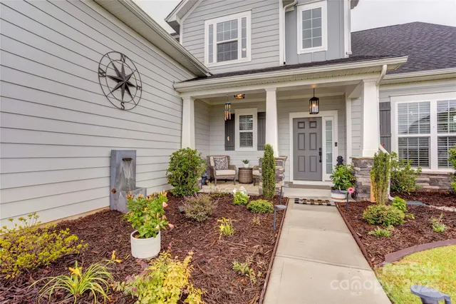 a front view of a house